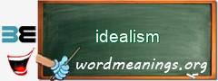 WordMeaning blackboard for idealism